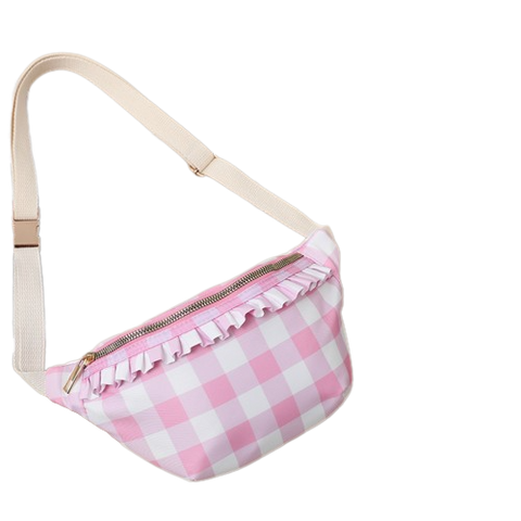 Fanny Pack Summer Checked Pink