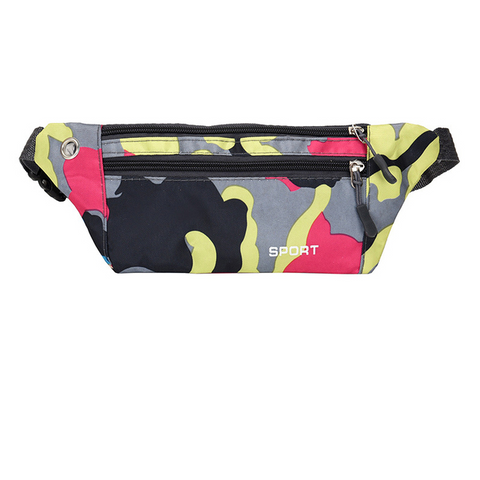 Fanny Pack With Yellow Camouflage Pattern