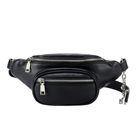 Fanny Pack Black Leather