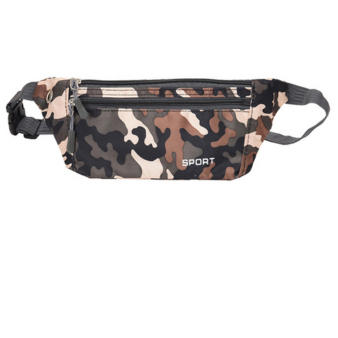 Fanny Pack With Brown Camouflage Pattern